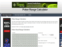 Tablet Screenshot of pokerhandrange.com